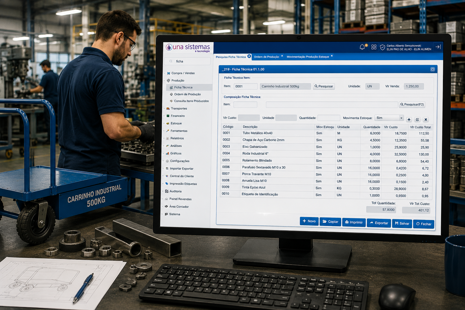 Una ERP para Pequenas Indústrias